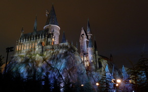 Hogwarts, light, rocks, Tower