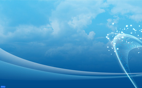 Clouds, line, azure