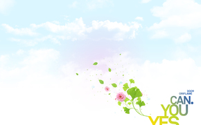 yes you can, yes you can, logo, oriflame, flower, sky