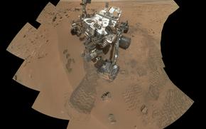 curiosity, rover at rocknest, on mars