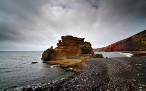 sea, rock, landscape