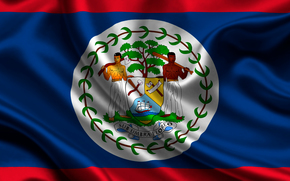 belize, satin, flag, flag, sateen, coat of arms