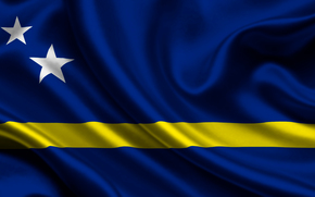 curacao, satin, flag, flag, Star, coat of arms