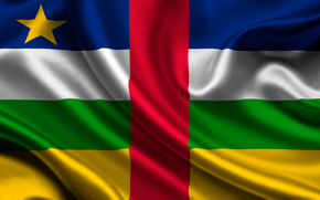 central african republic, satin, flag, The Central African Republic, Atlas, flag