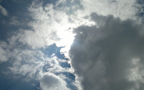 sky, sun, clouds, background, desktop