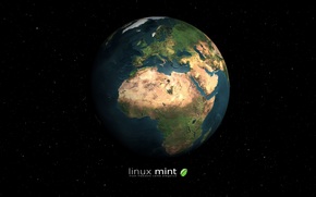 Linux Mint, mint, operating system, computer, graphics, globe, land, Star