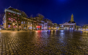 Groningen, Groningen, Netherlands, night, lights