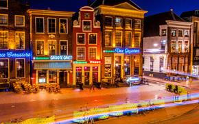 Groningen, Groningen, Netherlands, night, lights