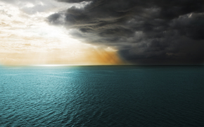 clouds, clouds, Landscapes, Sea, water, ocean, sky, wind